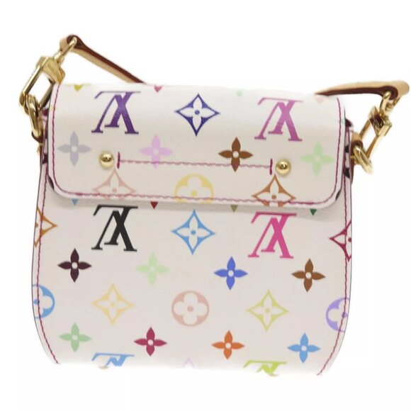 LOUIS VUITTON Monogram Multicolor Heart Breaker Bag White LV Auth - Picture 3 of 16